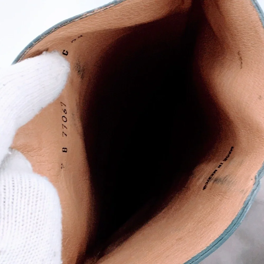 FRYE Womens Tall Riding Boot Paige Grey Leather Buckle Boot Distressed Sz 9 - Picture 10 of 16